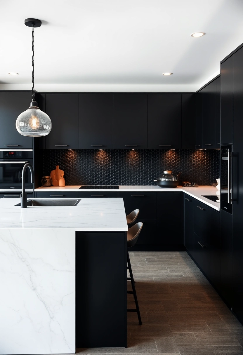 all black kitchen ideas 1