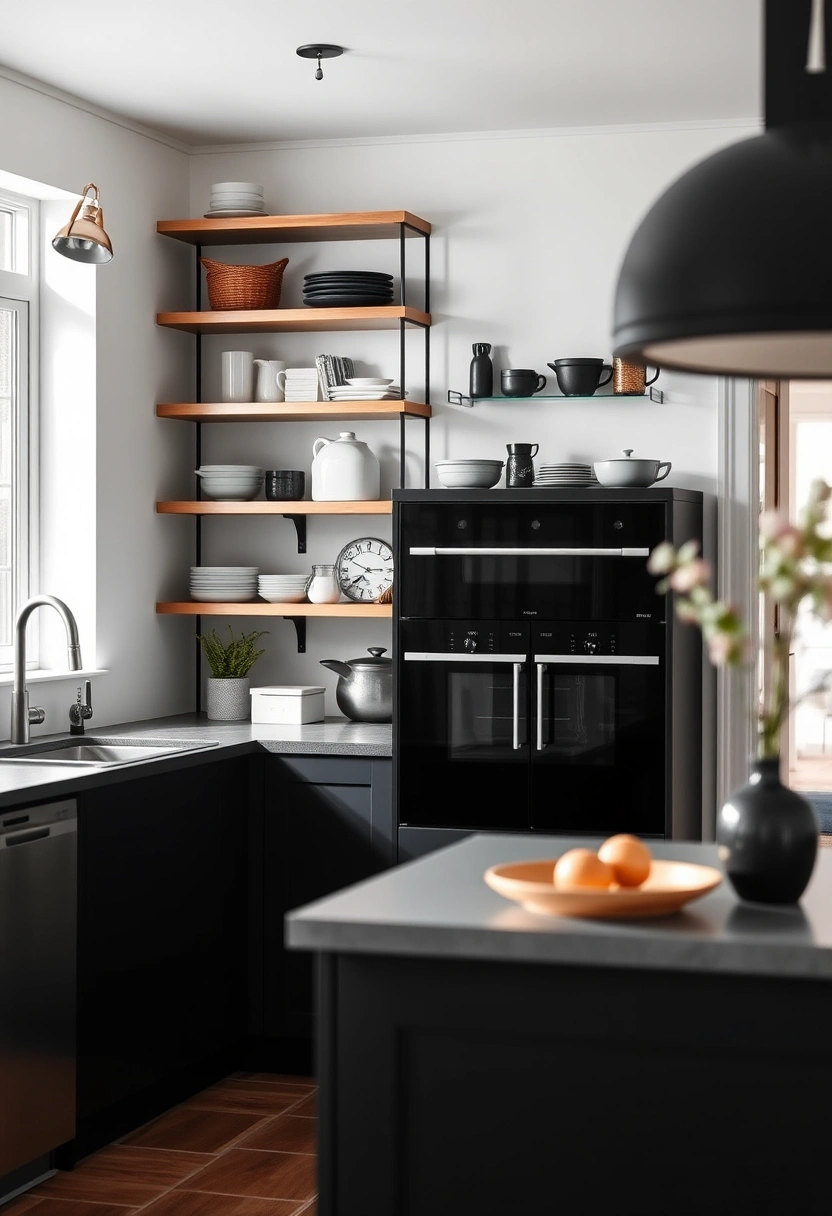 all black kitchen ideas 15