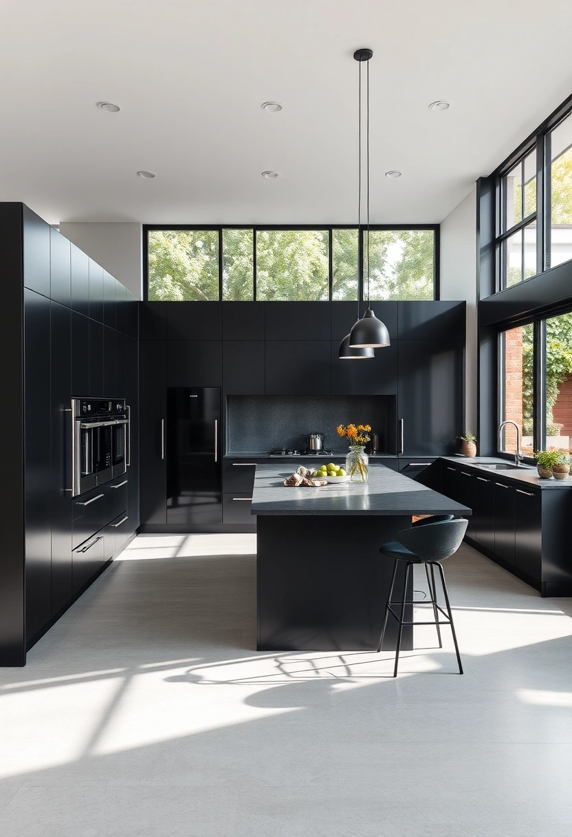 all black kitchen ideas 18
