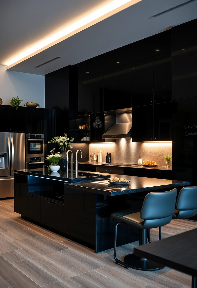 all black kitchen ideas 2