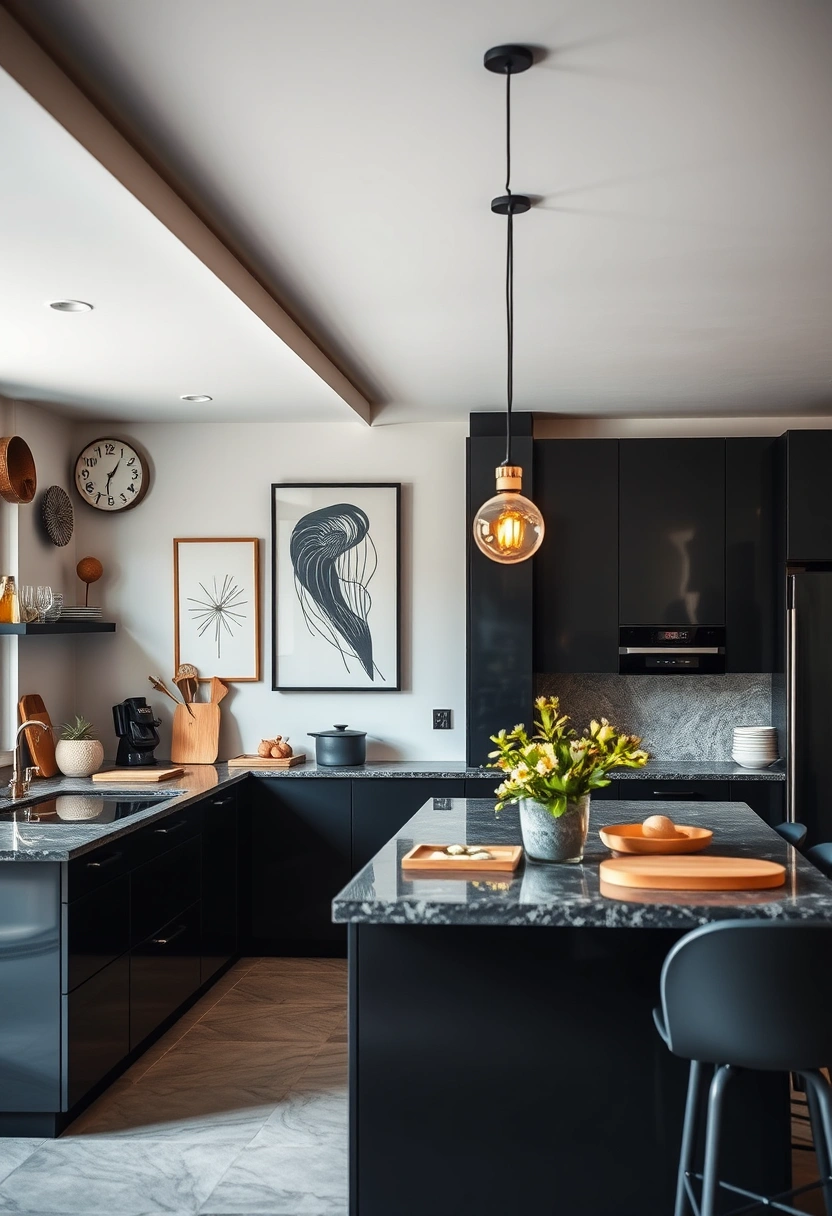 all black kitchen ideas 8