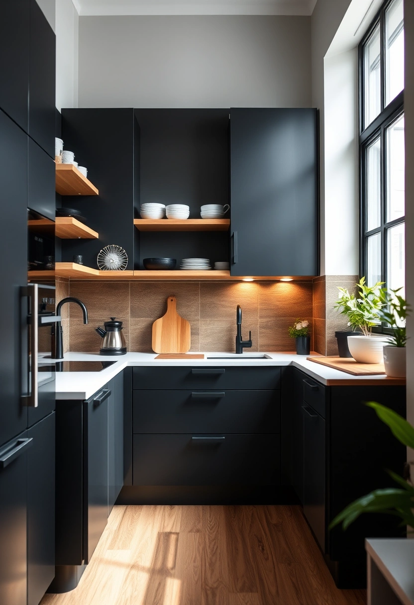 all black kitchen ideas 9