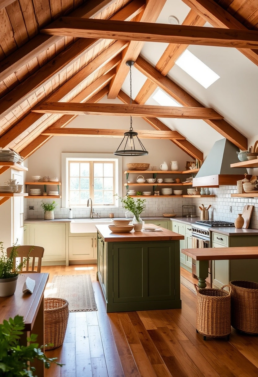 attic kitchen ideas 1