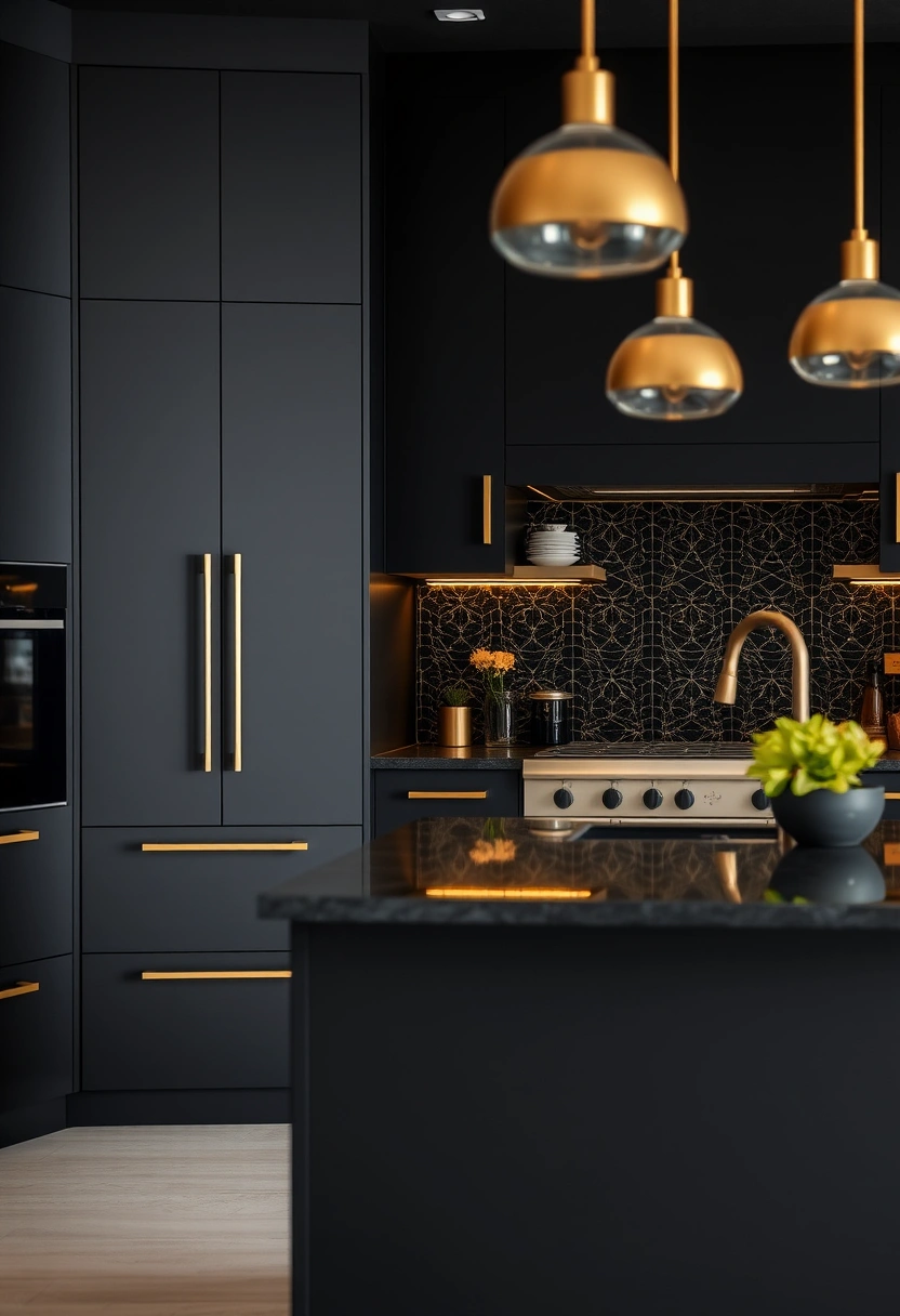black and gold kitchen ideas 11