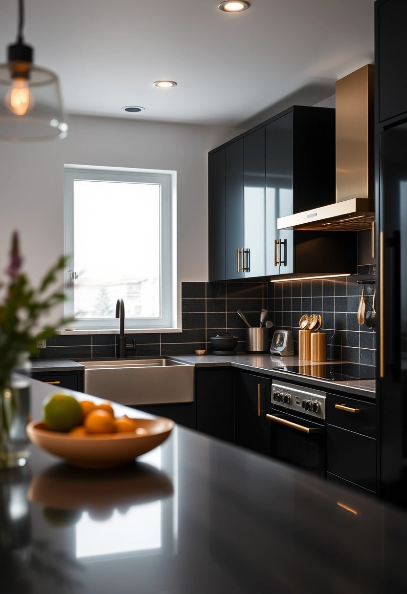 black and gold kitchen ideas 14