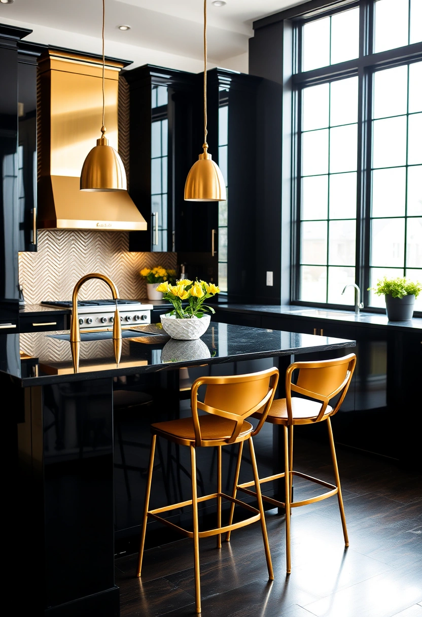 black and gold kitchen ideas 15