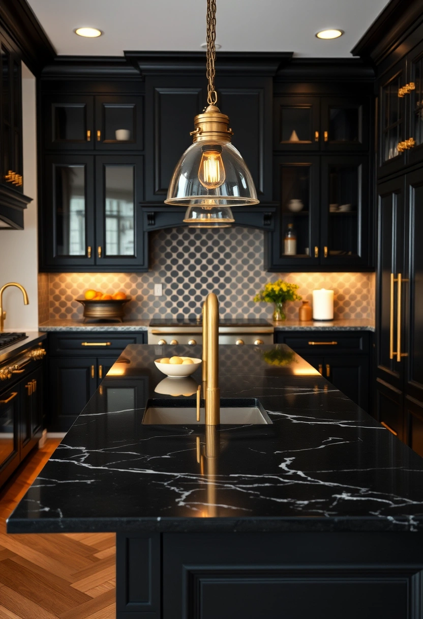 black and gold kitchen ideas 16