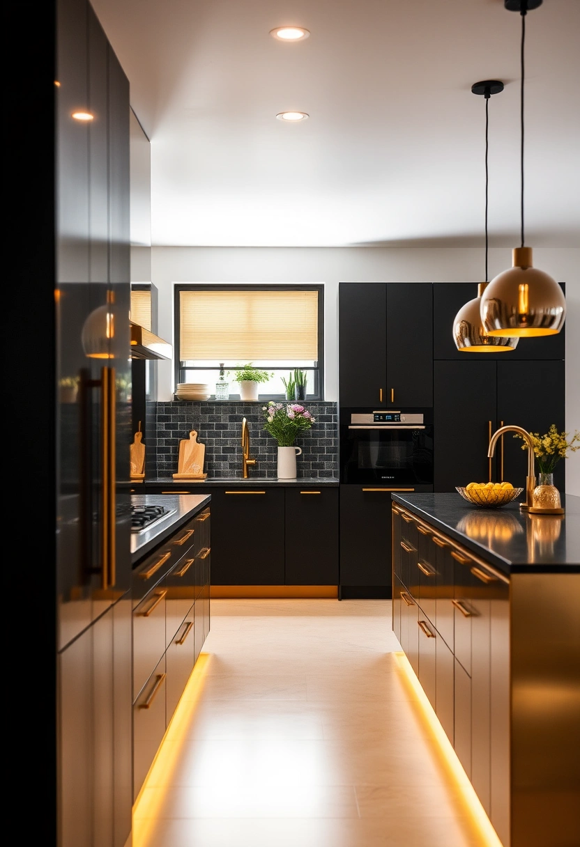 black and gold kitchen ideas 18