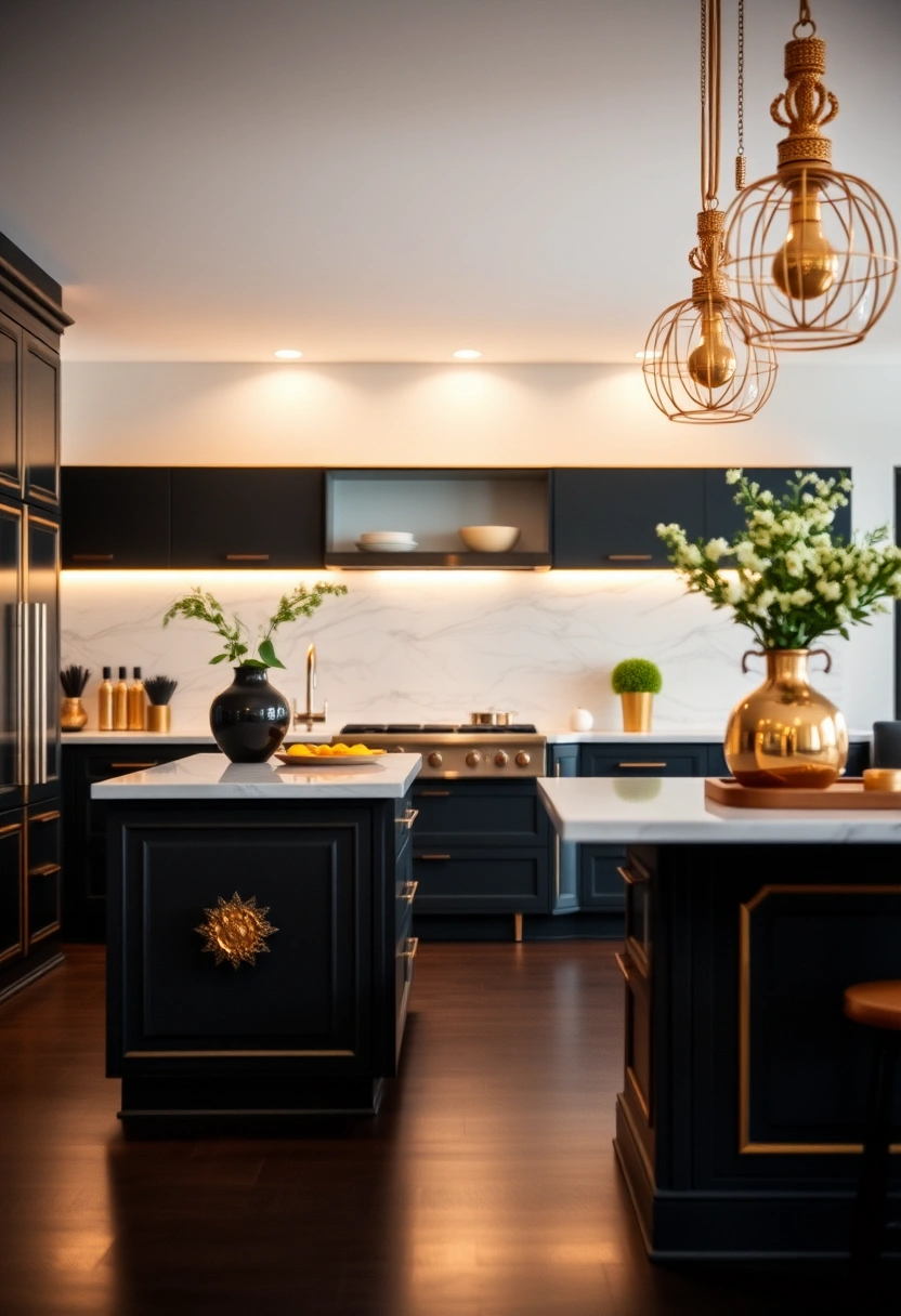 black and gold kitchen ideas 20