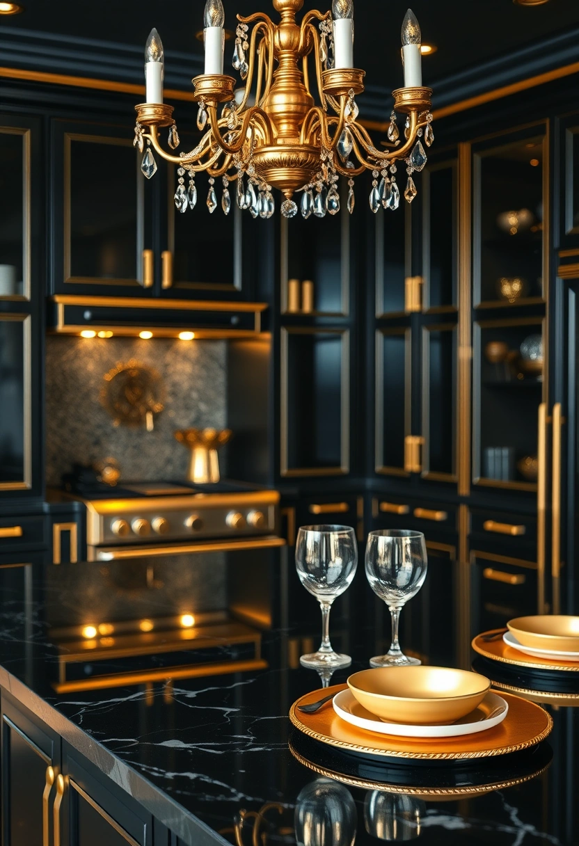 black and gold kitchen ideas 6