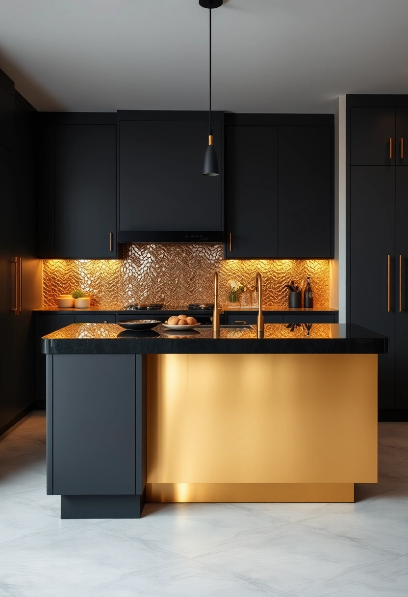 black and gold kitchen ideas 8