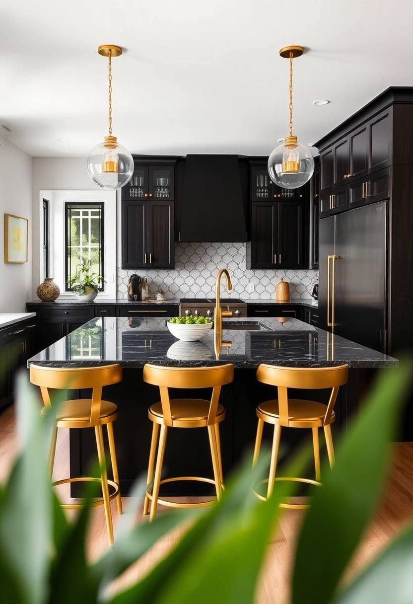 black and gold kitchen ideas 9