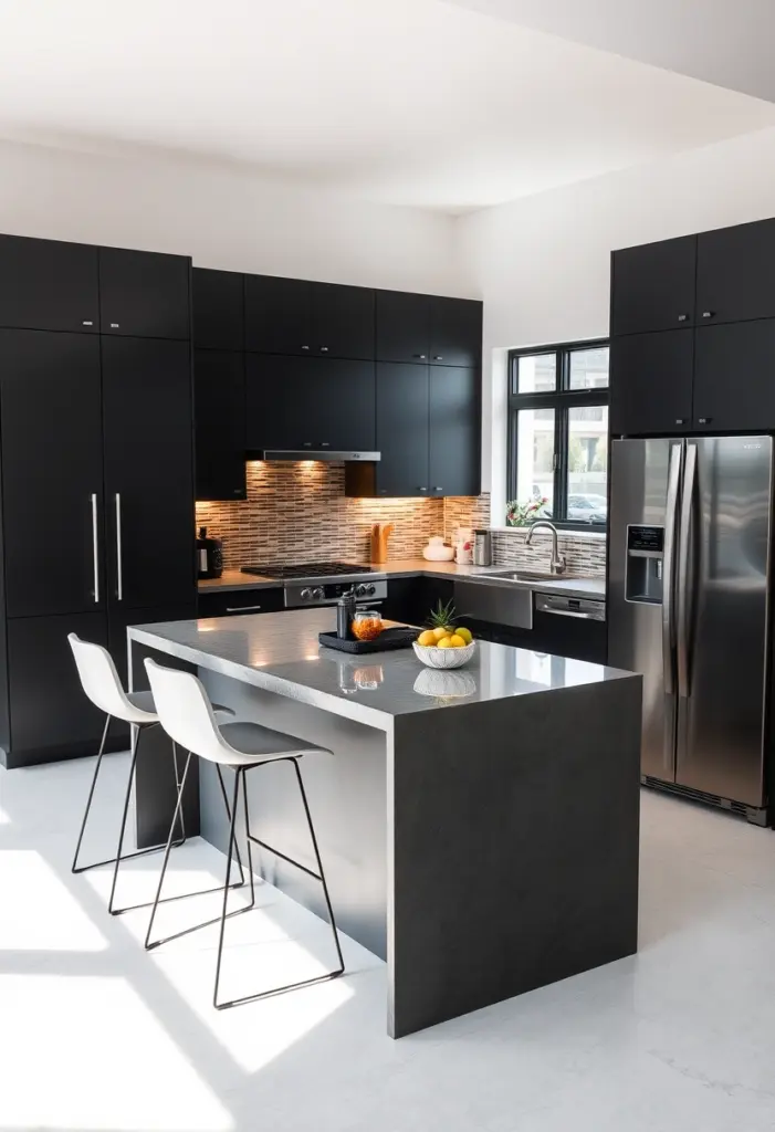black and gray kitchen ideas 1