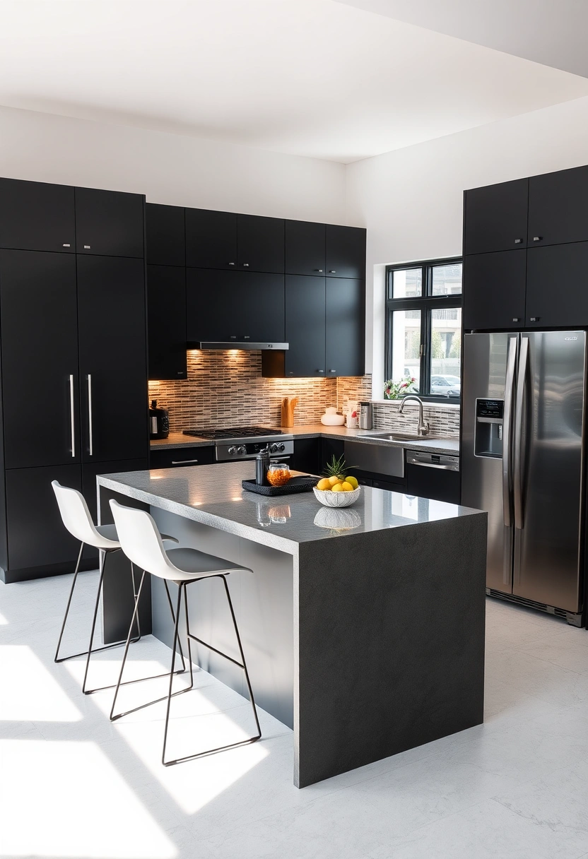 black and gray kitchen ideas 1