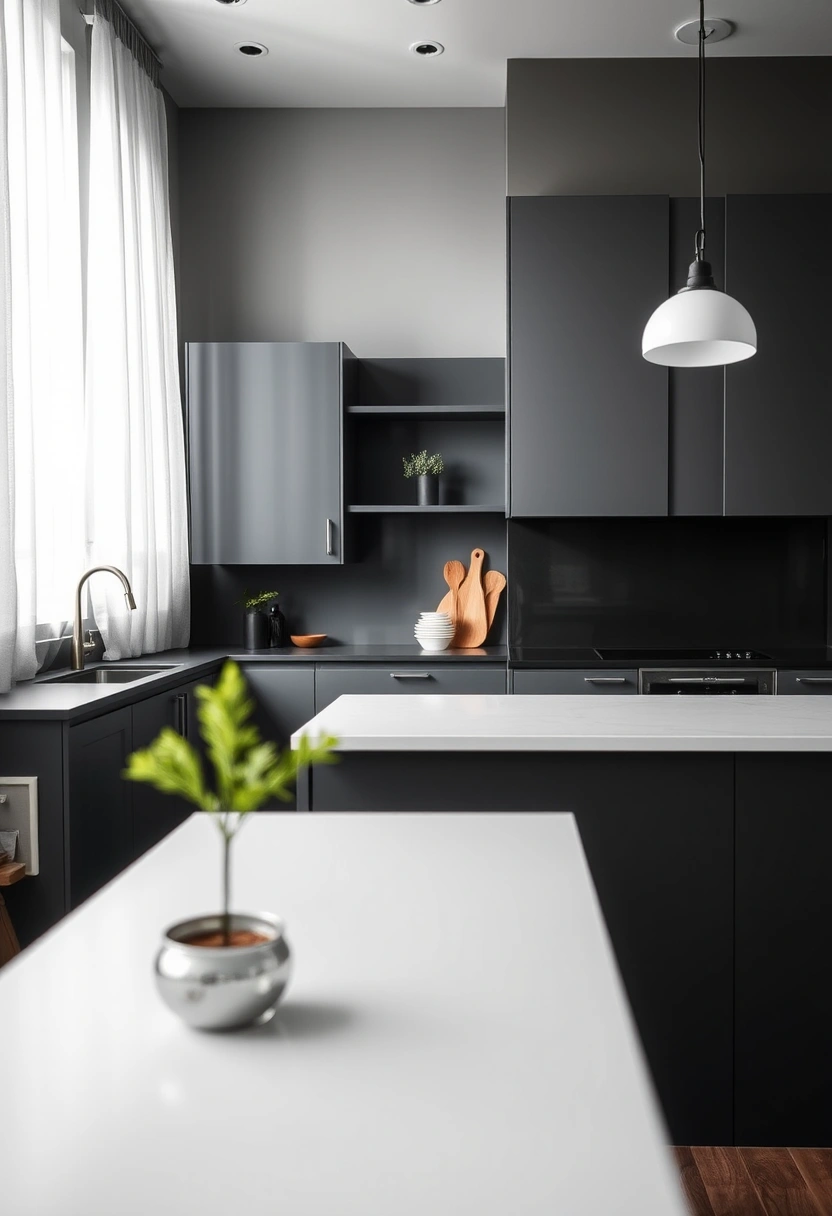 black and gray kitchen ideas 14