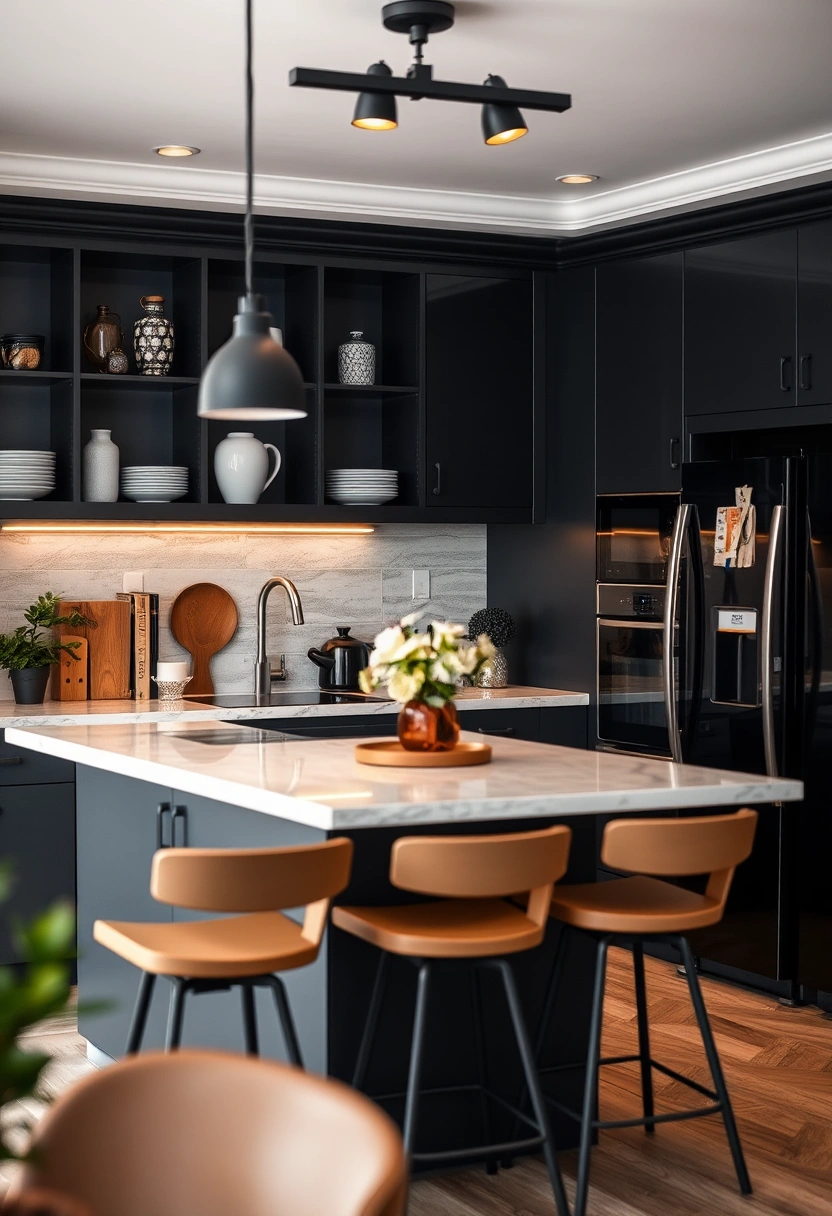 black and gray kitchen ideas 18