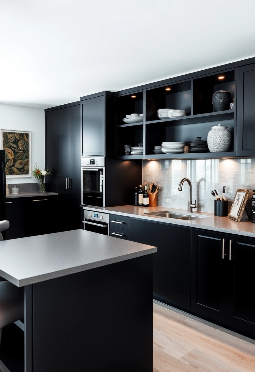 black and gray kitchen ideas 8
