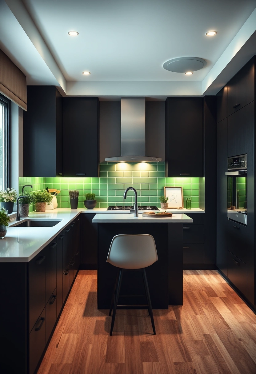 black and green kitchen ideas 1