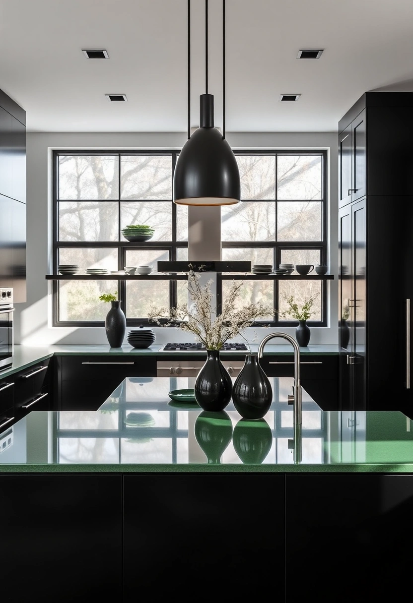 black and green kitchen ideas 11