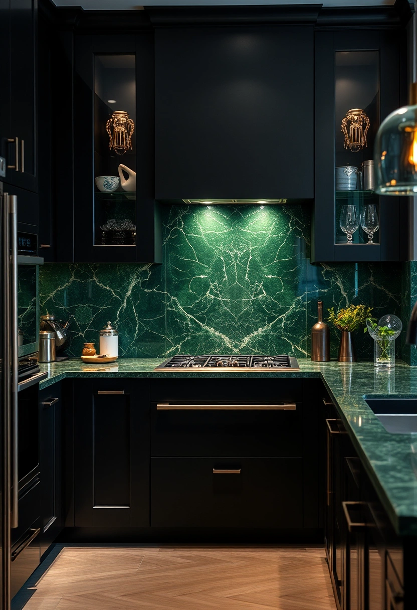 black and green kitchen ideas 16