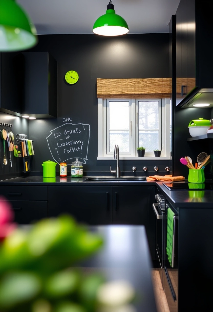 black and green kitchen ideas 17