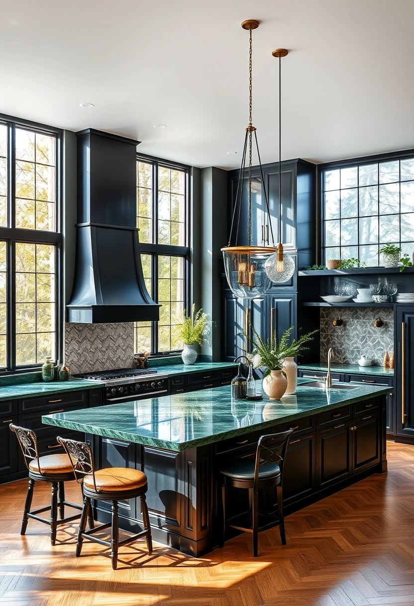 black and green kitchen ideas 18