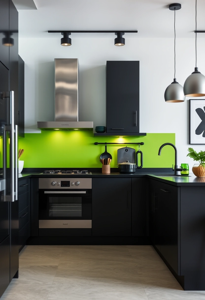 black and green kitchen ideas 19