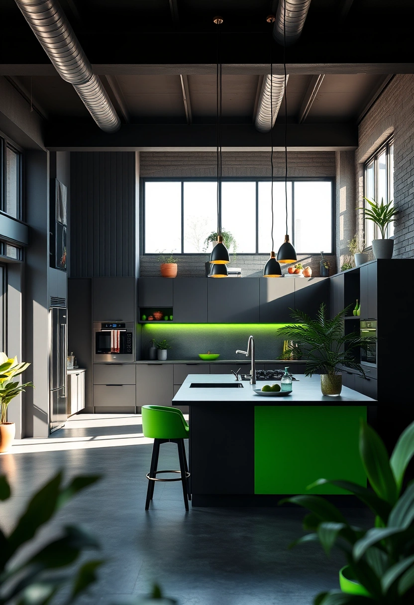 black and green kitchen ideas 2