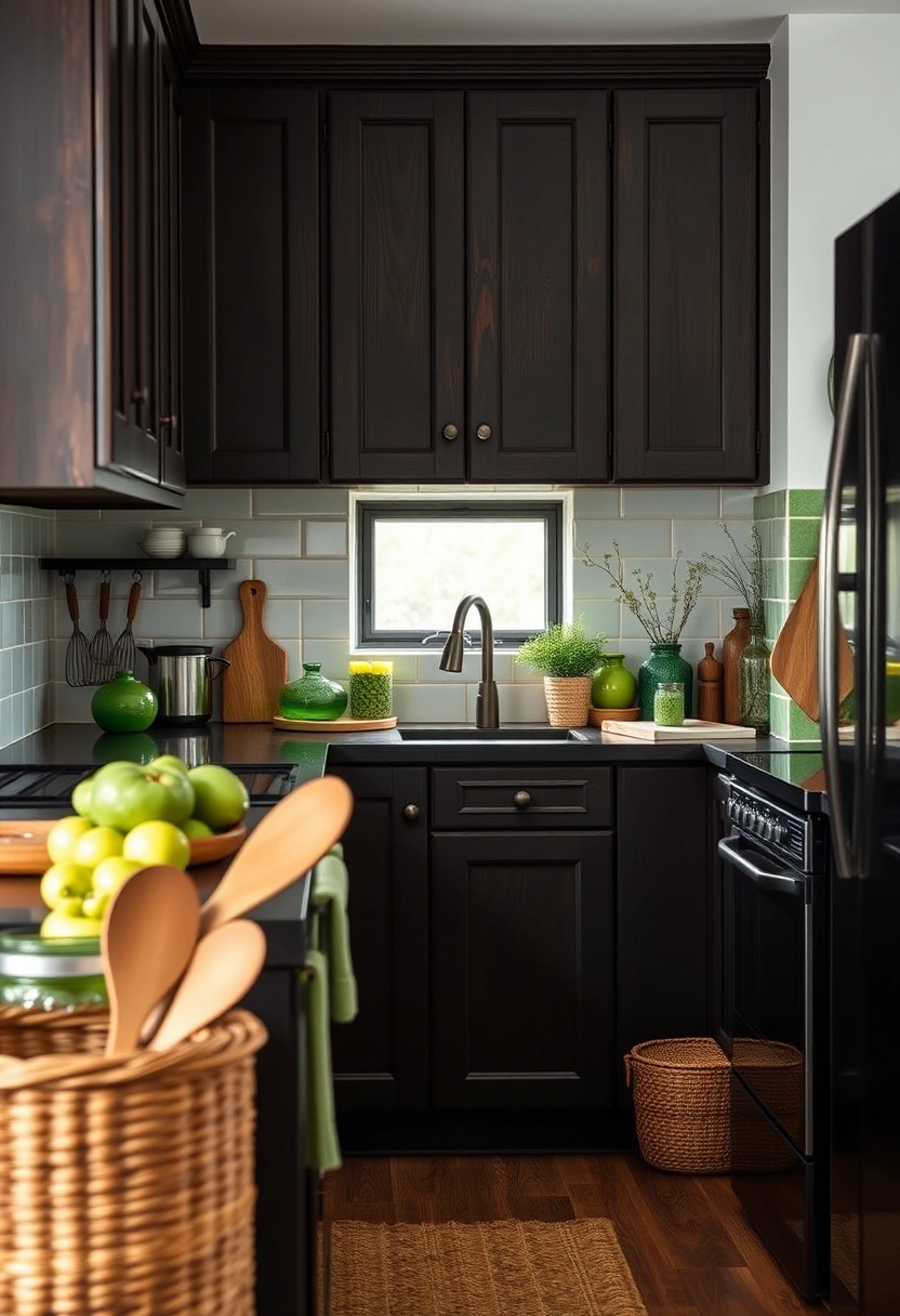 black and green kitchen ideas 20
