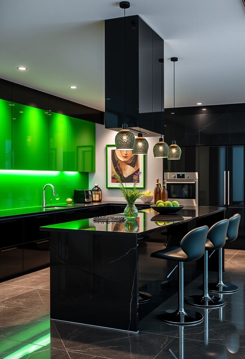 black and green kitchen ideas 8