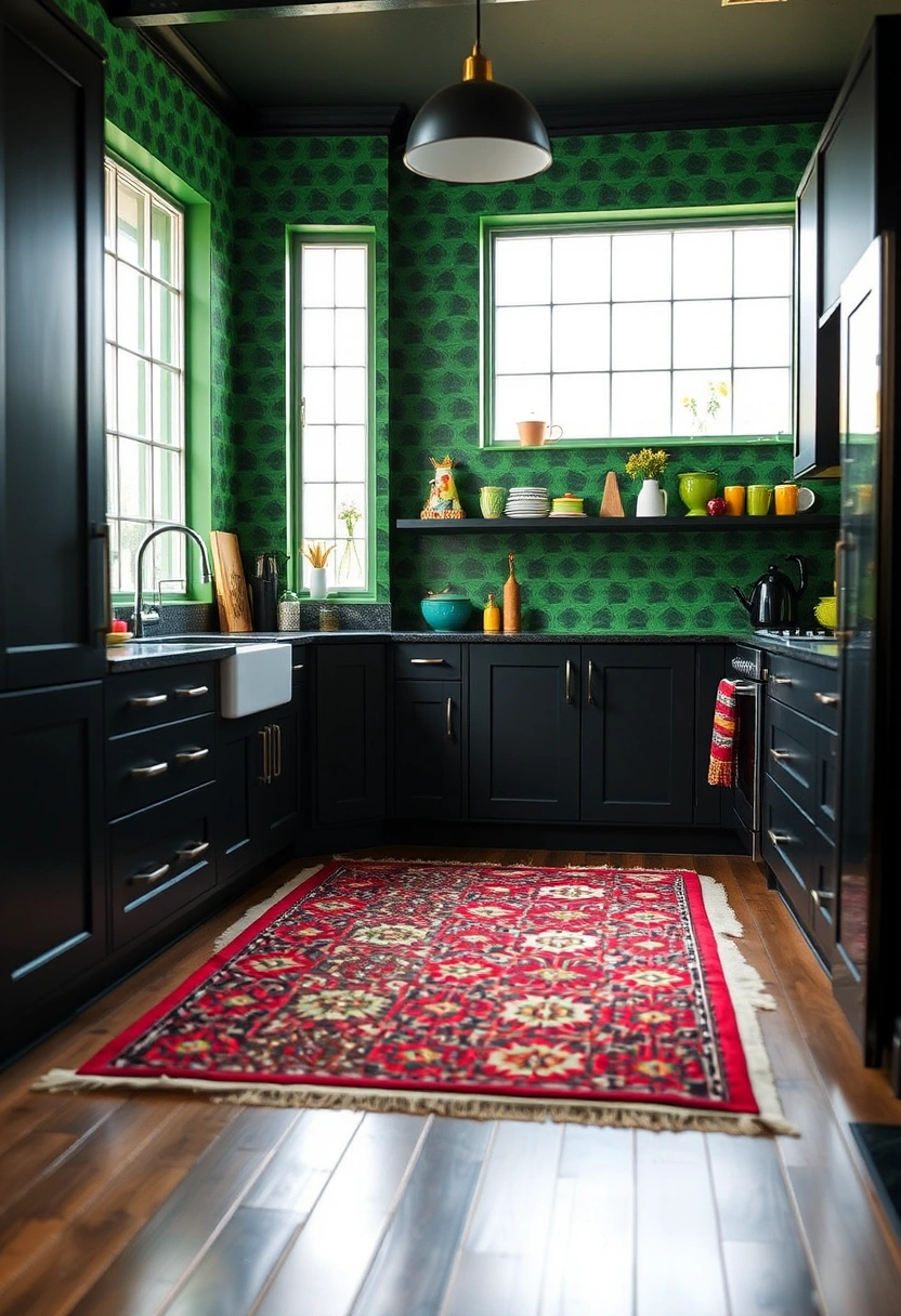 black and green kitchen ideas 9