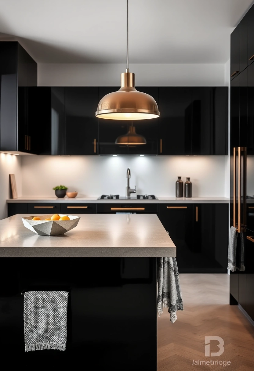 black and grey kitchen ideas 1
