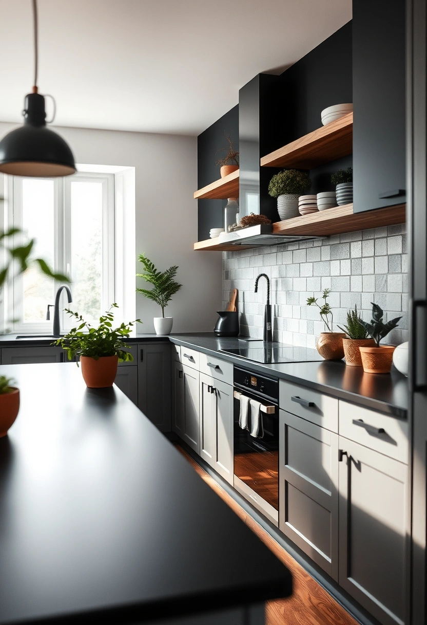 black and grey kitchen ideas 7