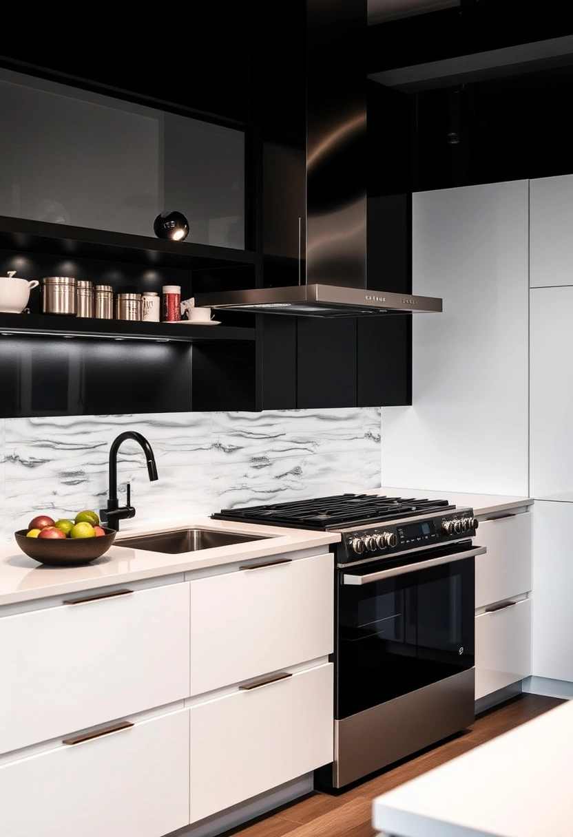 black and white kitchen backsplash ideas 18