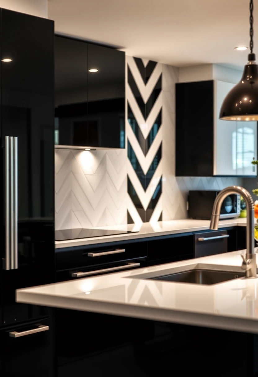 black and white kitchen backsplash ideas 7