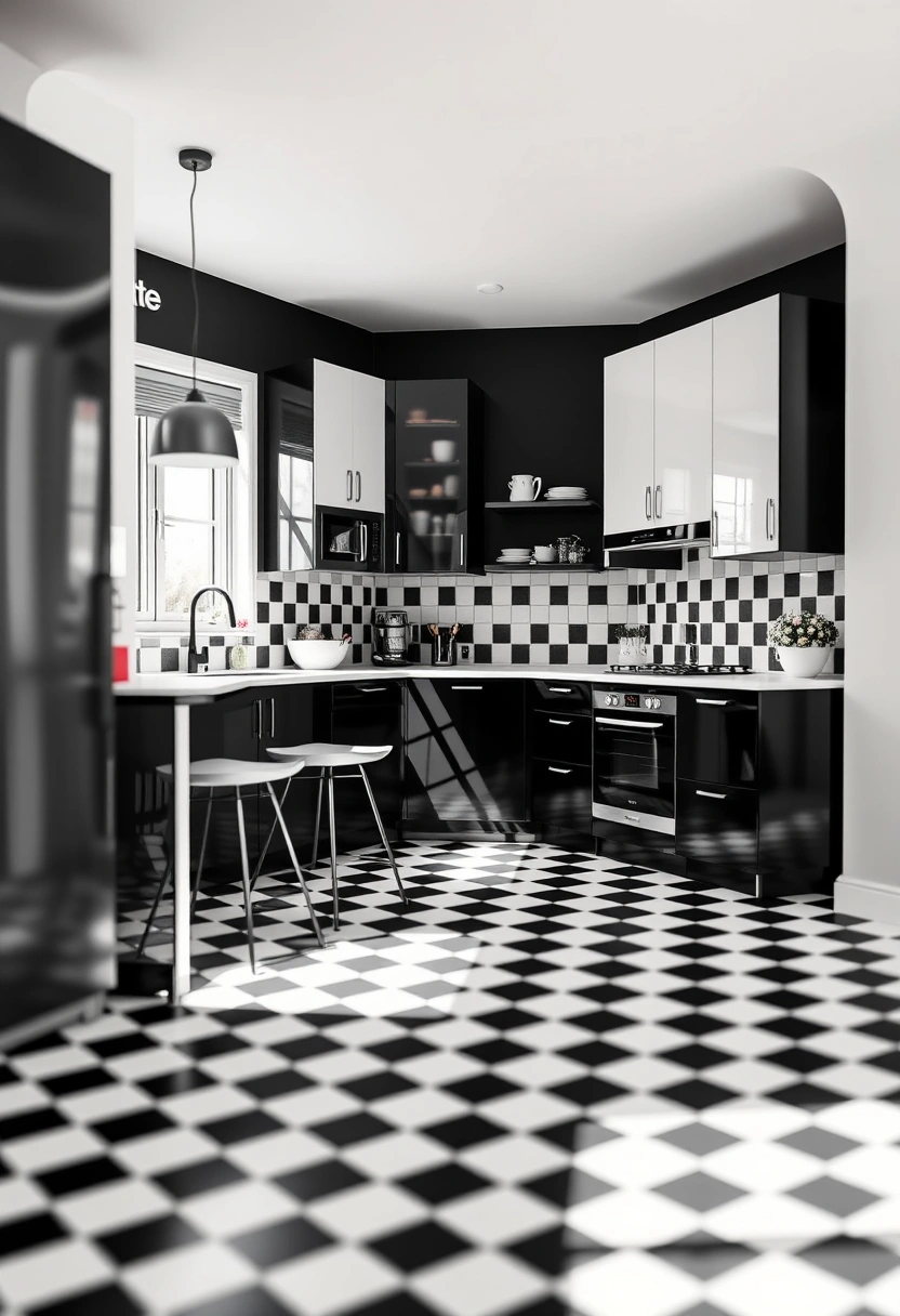 black and white kitchen ideas 12