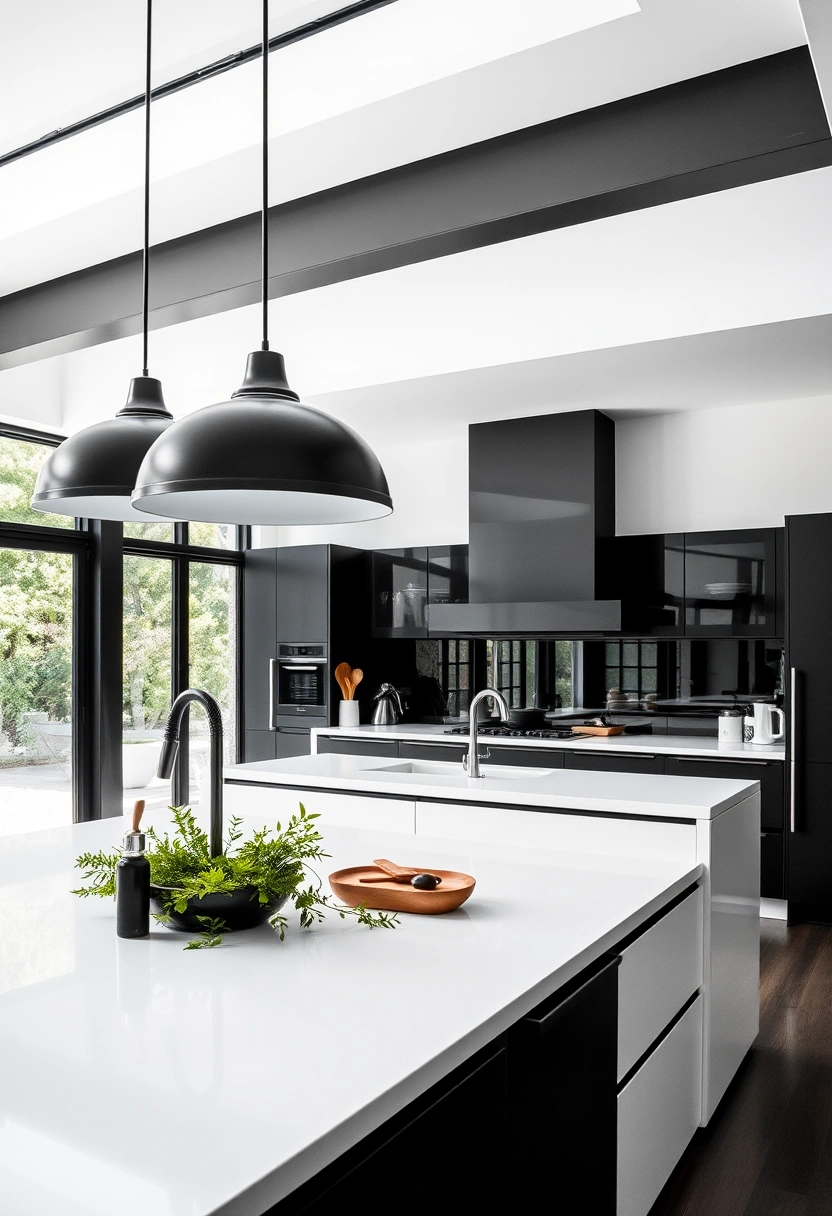 black and white kitchen ideas 14