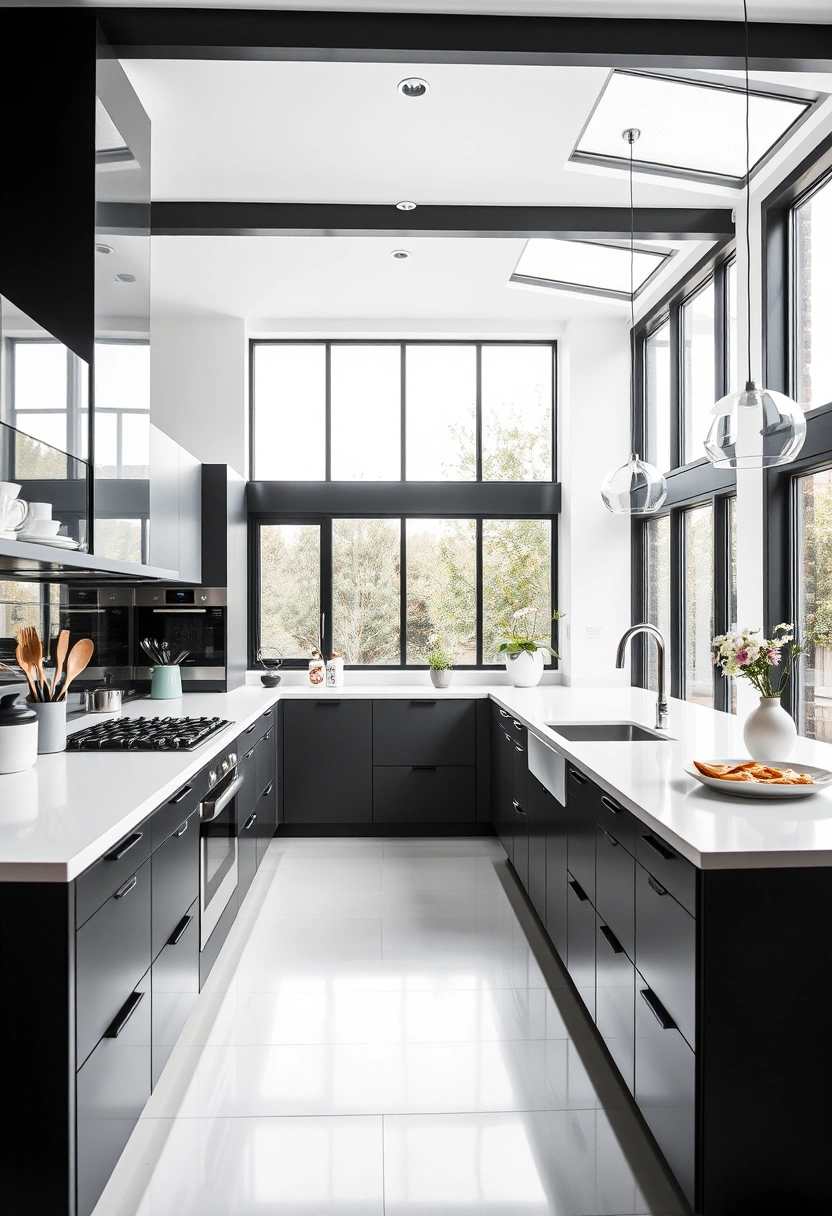 black and white kitchen ideas 19