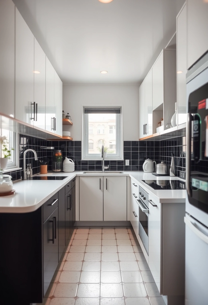 black and white kitchen ideas 8