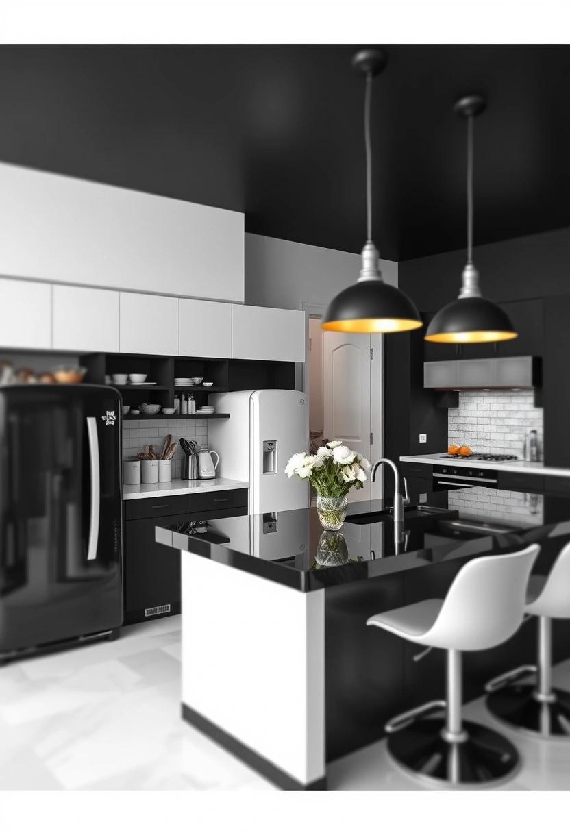 black and white kitchen ideas 9