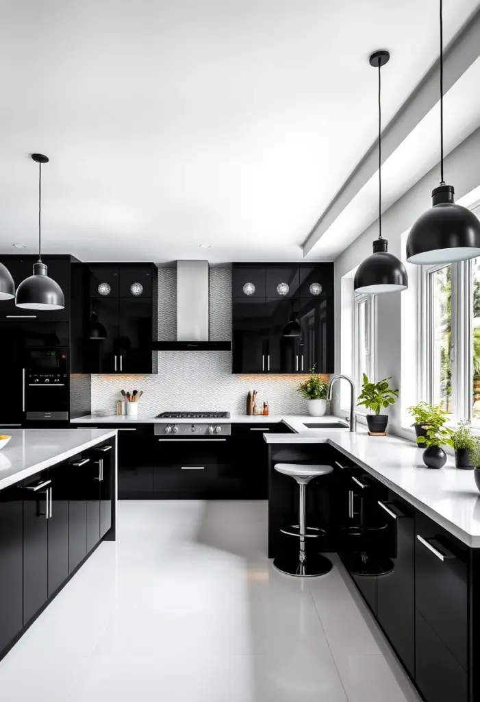 black and white kitchen ideas modern 1