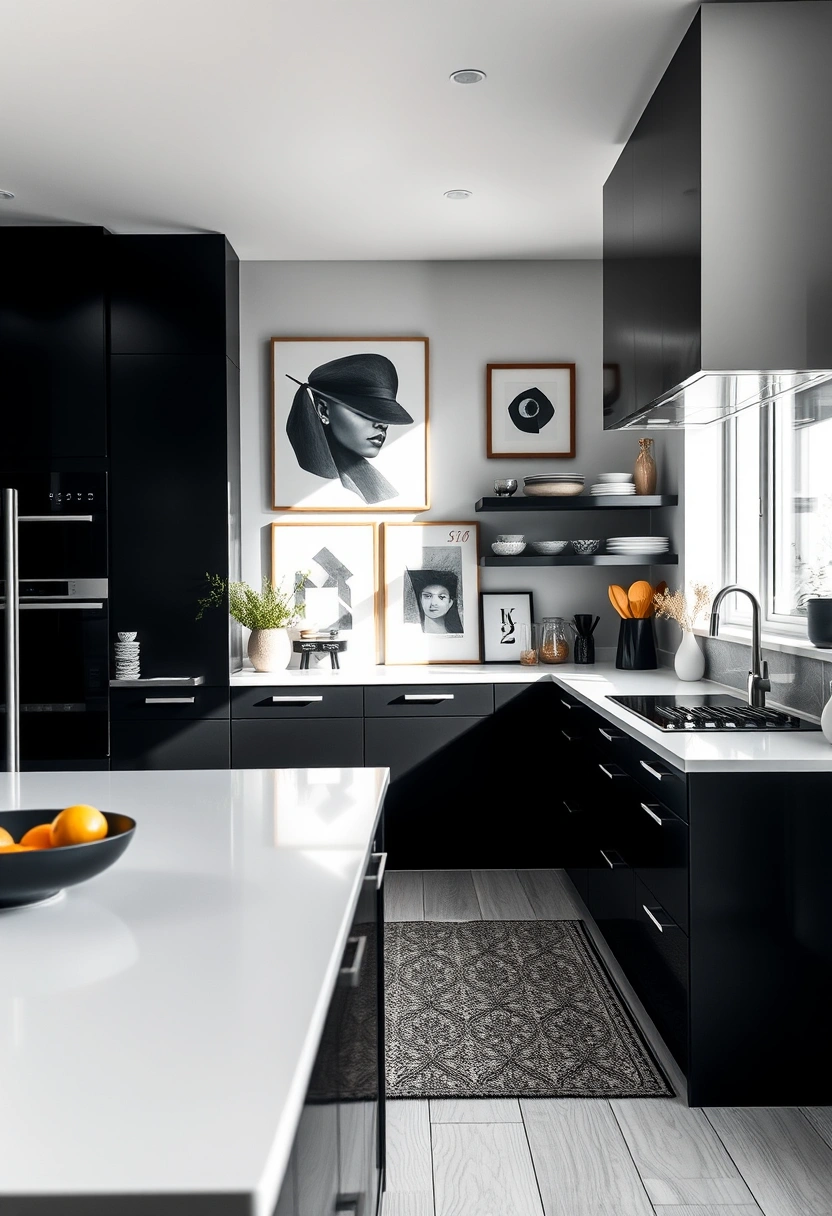 black and white kitchen ideas modern 12