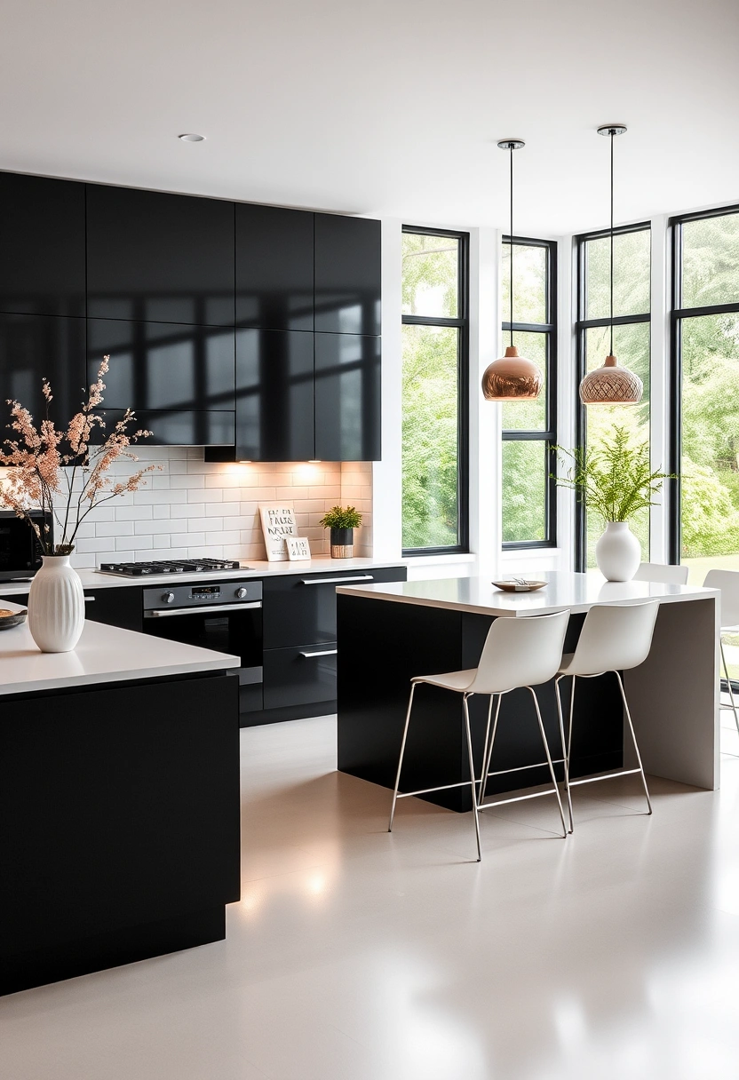 black and white kitchen ideas modern 15