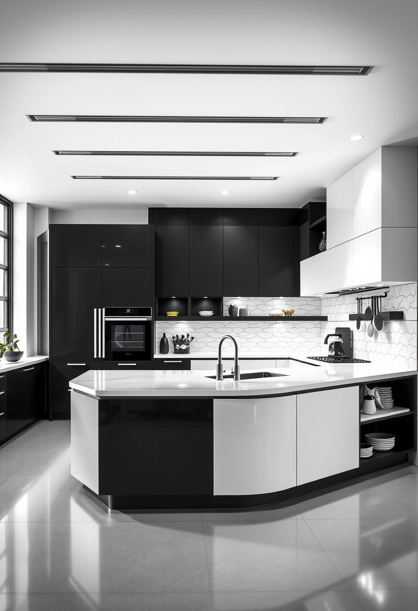 black and white kitchen ideas modern interior design 16