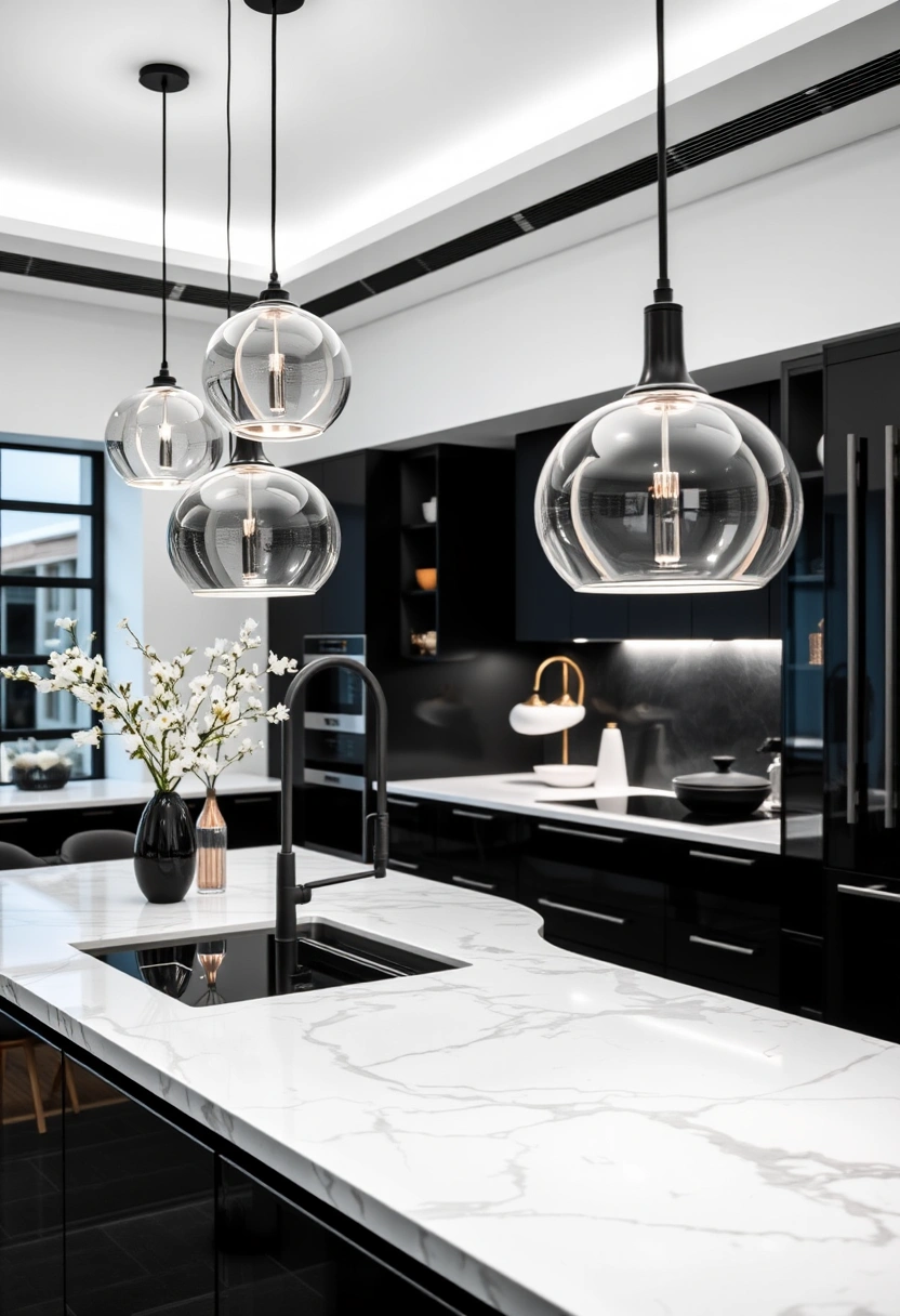 black and white kitchen ideas modern interior design 17