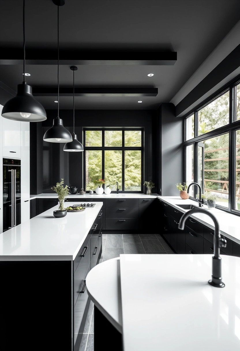 black and white kitchen ideas modern interior design 2