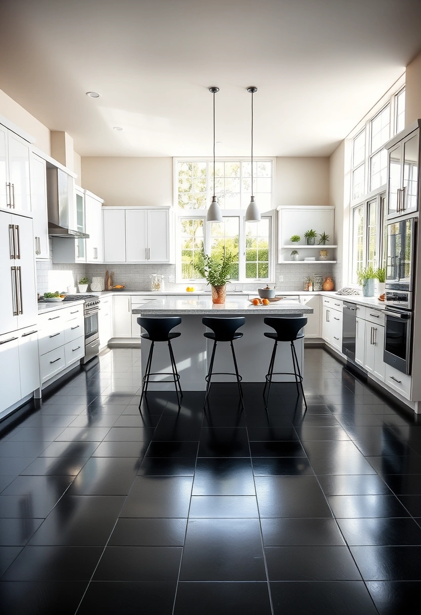 black floor kitchen ideas 1