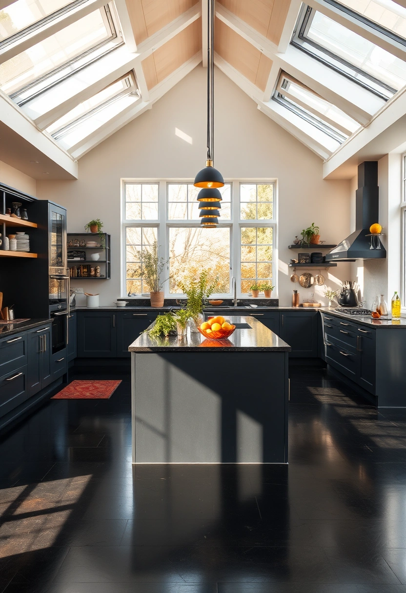 black floor kitchen ideas 11