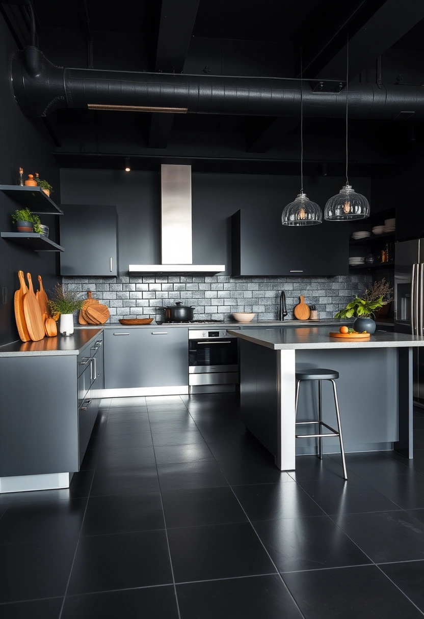 black floor kitchen ideas 12