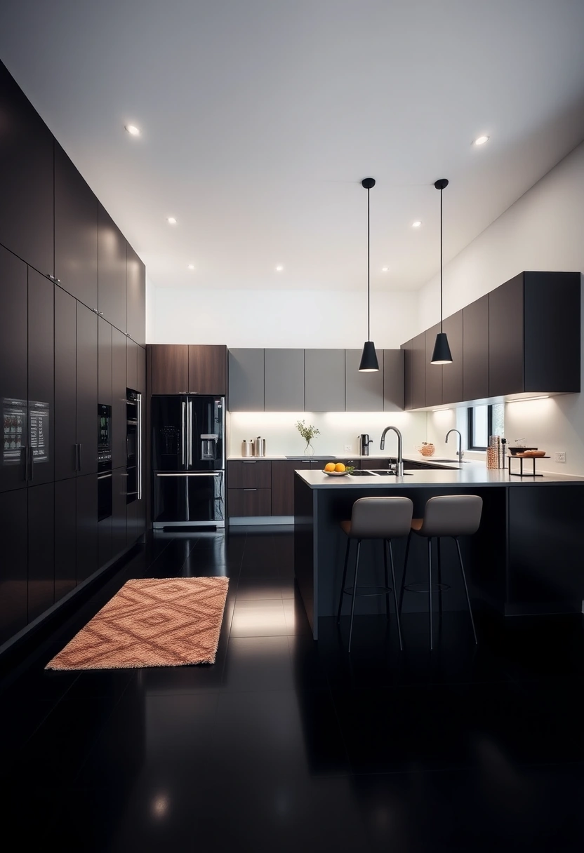 black floor kitchen ideas 15